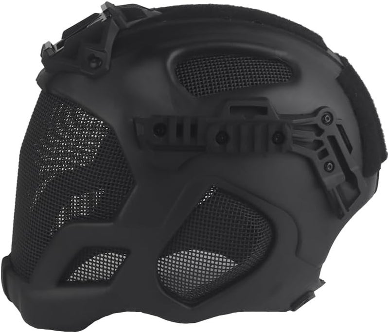 Willbebest Tactical Airsoft Helmet, High-end Paintball Full Face Mask Helmet (Built-in HD Headset and Anti-Fog Fan, Options) for Outdoor CS Games - Image 2